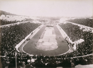 View of the first modern Olympic Games in Athens, 1896.